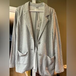 Z SUPPLY Casual Fridays Terry Blazer Heather Grey